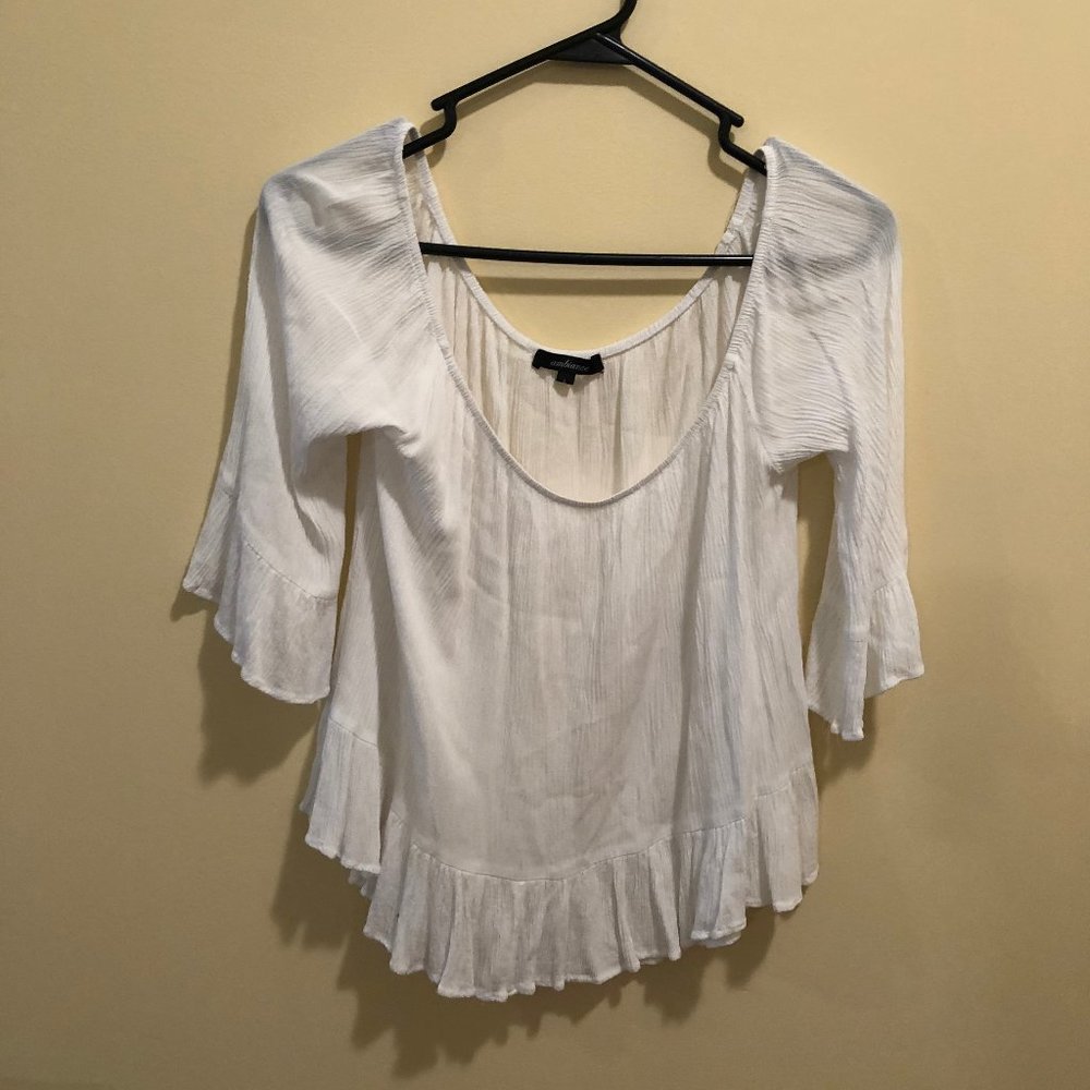 Ruffle Sleeve 3/4 Sleeve blouse
